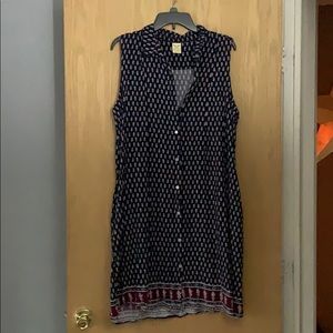 Blue Patterned Dress Faded Glory